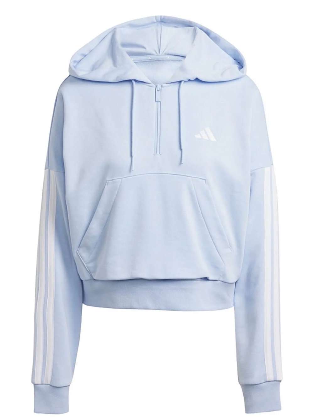 Adidas essentials three stripe French Terry hoodie blue Women’s 2XL NWT